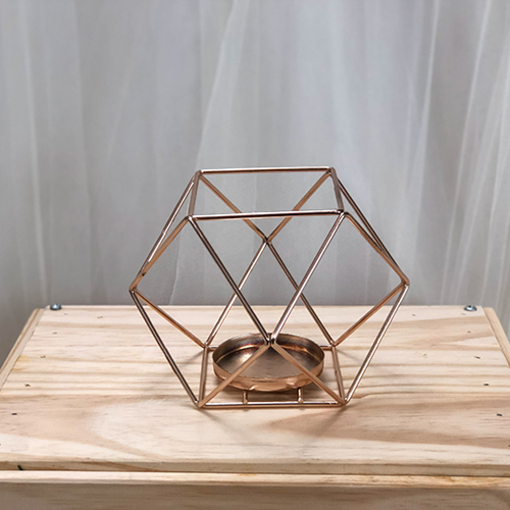 Rustic Hexagon Candle Holder